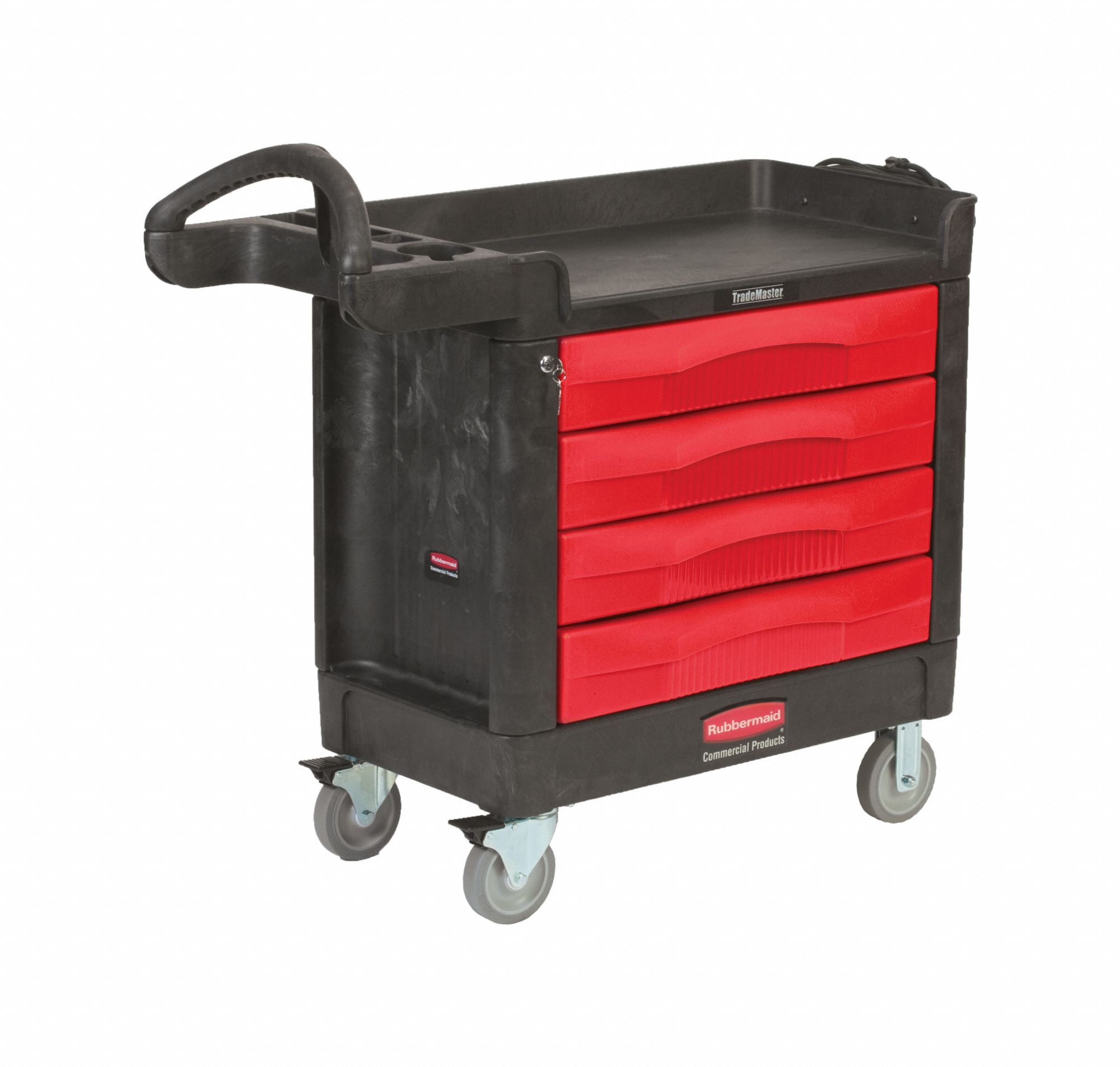 MOBILE CABINET WORKBENCH, 40⅝ IN X 18⅜ IN, PLASTIC, BLACK