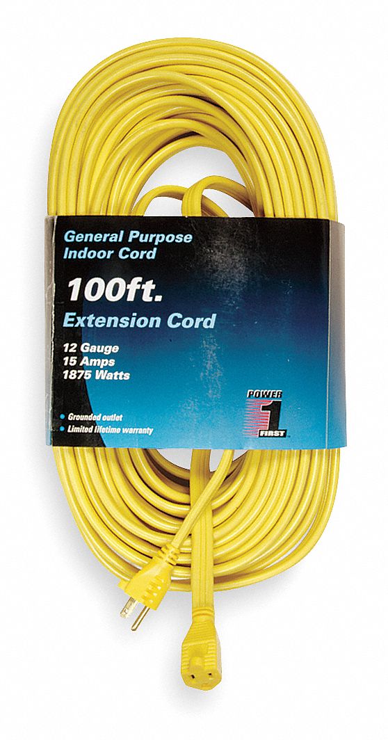 Cable De Extension De 1 Pie Con Enchufe Plano Blanco, Cable De Alimentacion