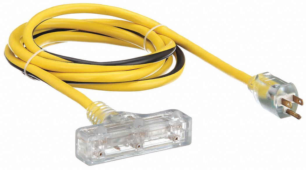 RALLONGE, 10 PI, 12 AWG, 12/3, SJTW, NEMA 5-15P, INDICATEUR ALIMENTATION ÉLECTRIQUE
