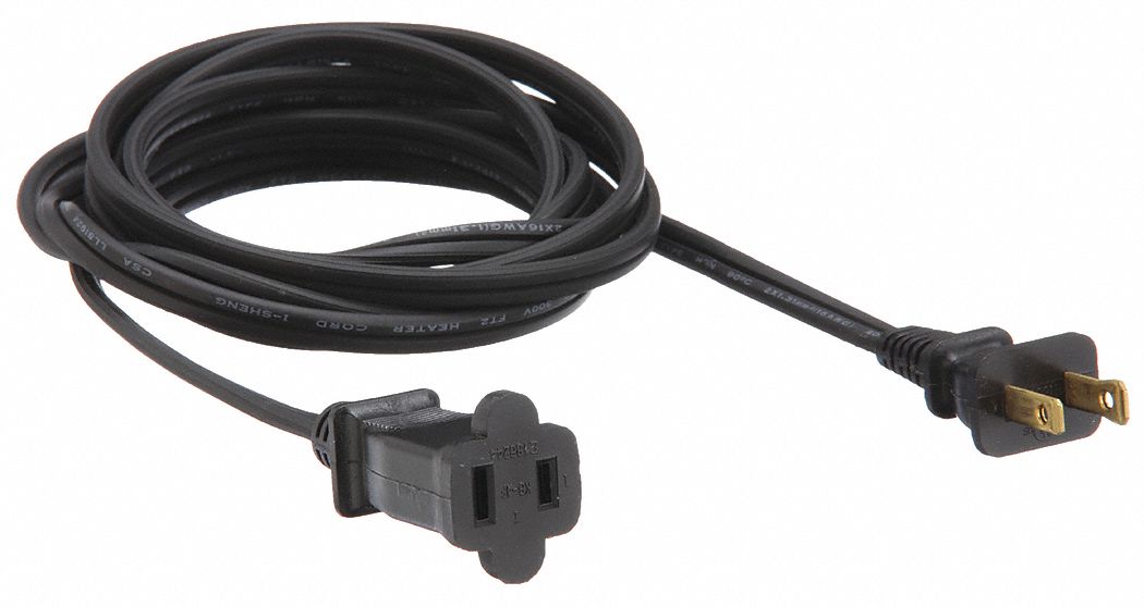 POWER FIRST, 8 ft Cord Lg, 16 AWG Wire Size, Extension Cord 1FD75