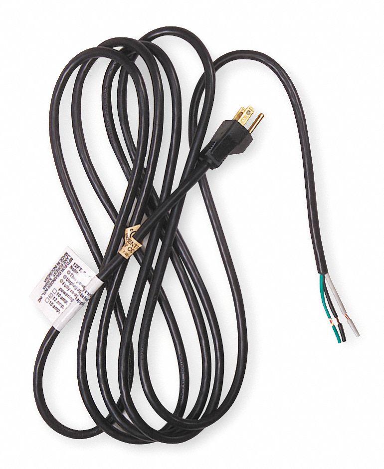 Power Cord,5-15P,SJT,12 ft.,Blk,13A,16/3 1FD89 | eBay