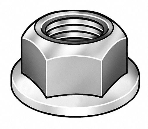 Flange Nuts Serrated Lock Nuts Zinc Plated Steel Flange Nut All Sizes & QTYs