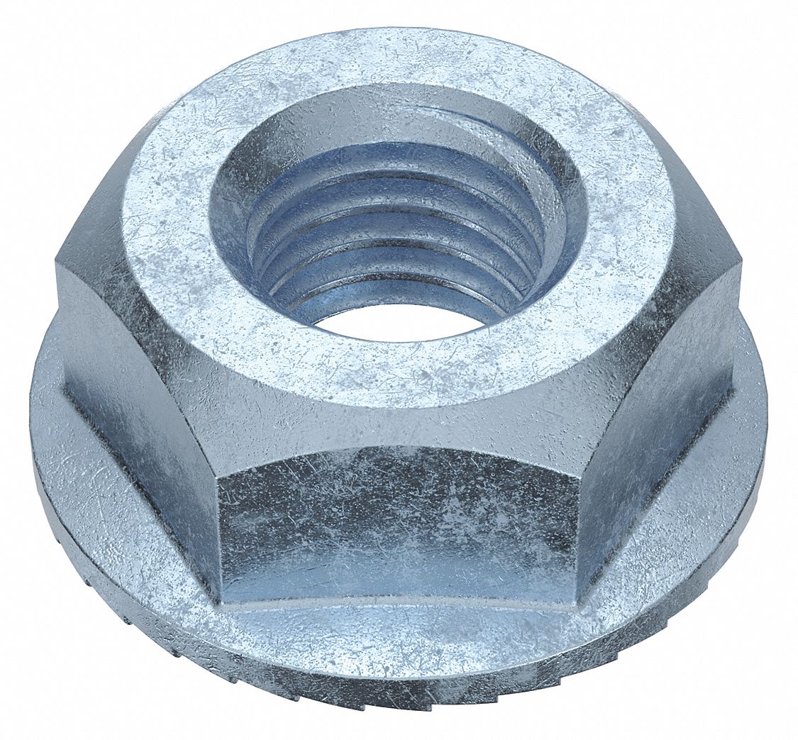 Lock Nut, 1/4-28, Gr 2, Steel, ZP, PK100