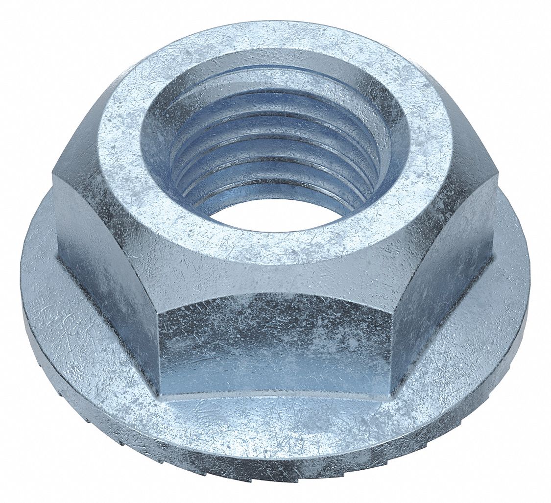 thumbnail image 2 of 5/16-24 Hex Flange Top Lock Nut – Yellow Zinc – Grade G – 50 Pack 2 of 5