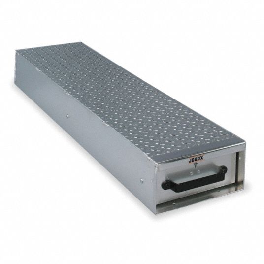 CRESCENT JOBOX, Aluminum, 6 in Ht, Truck or Van Door Storage Tray
