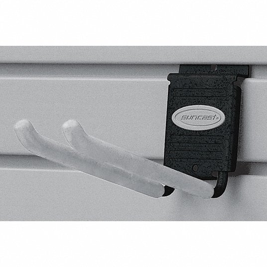 SUNCAST SLAT WALL DOUBLE HOOK MH4DB 8" HOOK WITH  RUBBER COATING 1PC 
