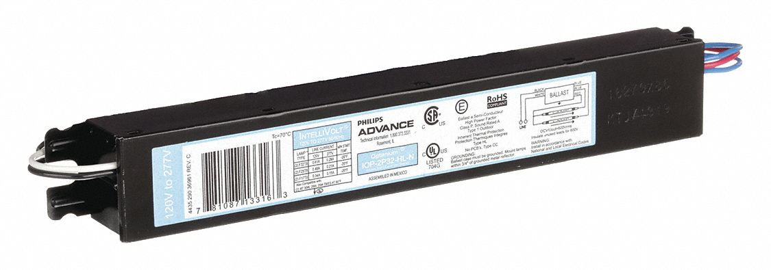 BALLAST FLUORESCENT, T8, 120 À 277VCA, 1 À 2 AMPOULES, 32W AMPOULE MAX, OPTANIUM