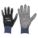 COATED GLOVES,PUR,NYLON,7,BLACK/GREY,PR