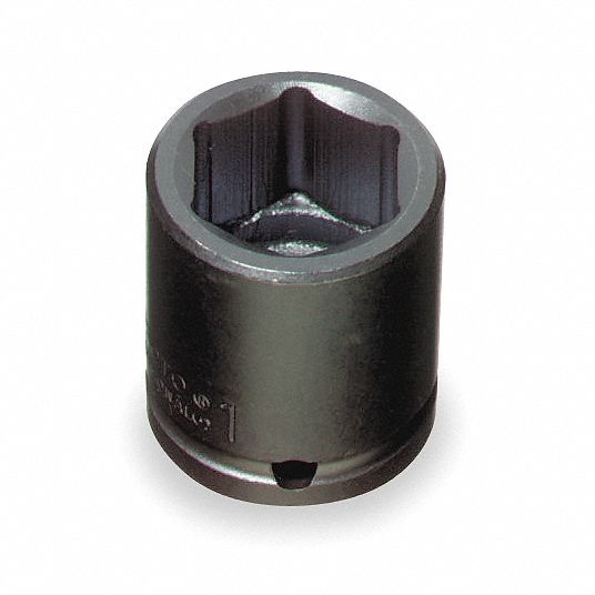 PROTO Impact Socket: 3/4 in Drive Size, 1 1/8 in Socket Size, 6-Point, Std,  Black Oxide