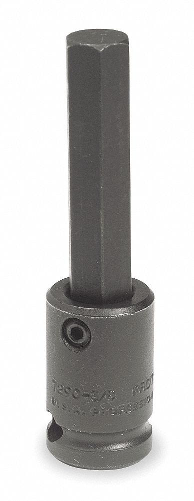 Impact Socket Bit  : SAE, 5/16 in Tip Size, 2 23/32 in Overall Lg, Fixed Insert, J72905/16