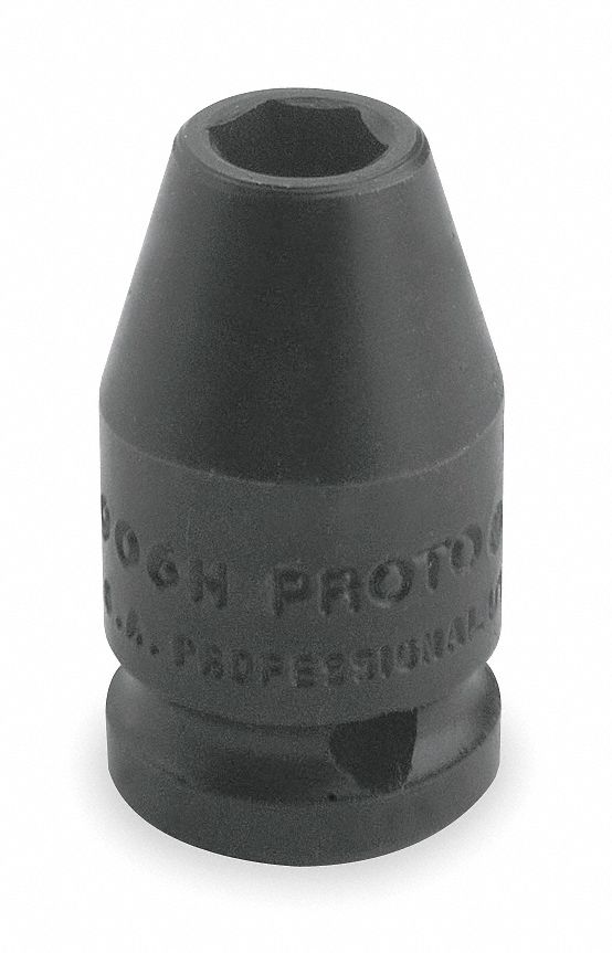 Impact Socket: 1/4 in Drive Size, SAE, 7/32 in Socket Size, 6-Point, Std, 7/8 in Overall Lg