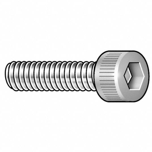 GRAINGER APPROVED Cylindrical, Mil Spec Socket Head Cap Screw, 632, Steel, Alloy Steel