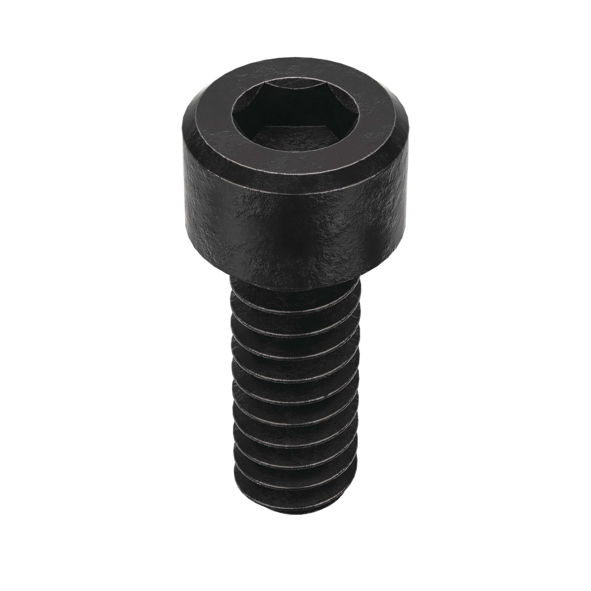Socket Head Cap Screw: #6-32 Thread Size, 3/8 in Lg, Std, Black Oxide, Alloy Steel, 25 PK