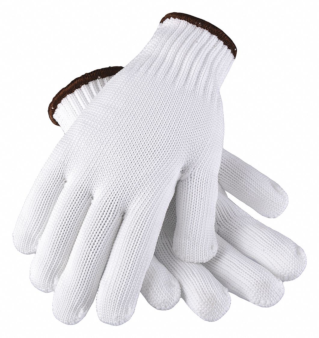 white knit gloves