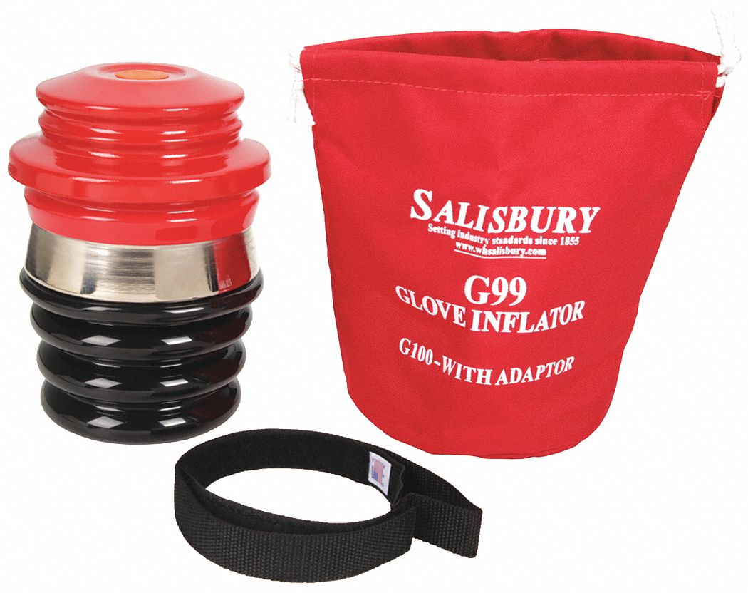 TROUSSE DE GONFLAGE GANTS PROTECTION ÉLEC., ADAPTATEUR POUR GANTS, SANGLE DE GONFLAGE, SAC DE TRANSPORT, TOILE/NYLON