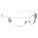 SAFETY GLASSES, FRAMELESS, WRAPAROUND, PC, ANTI-SCRATCH, CLEAR, UV, M, UNISEX