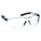 SAFETY GLASSES, FRAMELESS, WRAPAROUND, PC/RUBBER, ANTI-SCRATCH, BL UV, M, UNISEX