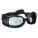 IMPACT RESISTANT GOGGLES, AVIATOR, NYLON/PC, ANTI-SCRATCH, BLACK/GREY, UV, UNISEX