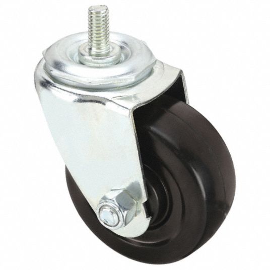 3 in Wheel Dia., 175 lb, Threaded Stem Caster - 1G010|1G010 - Grainger