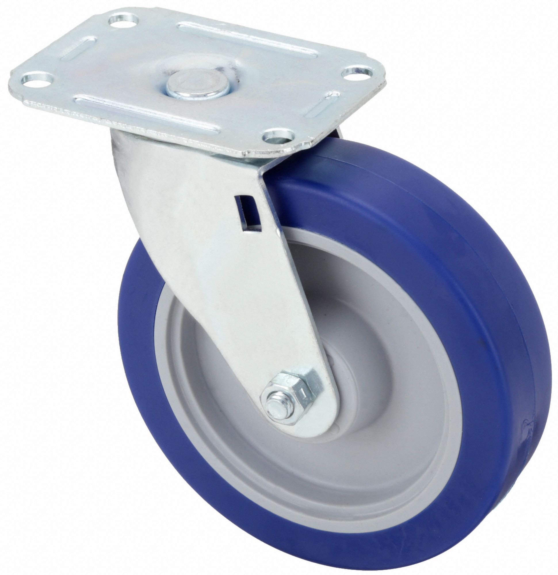 DEBRIS-RESISTANT STANDARD PLATE CASTER, 4 IN WHEEL DIA, 195 LB, SWIVEL CASTER, FIRM