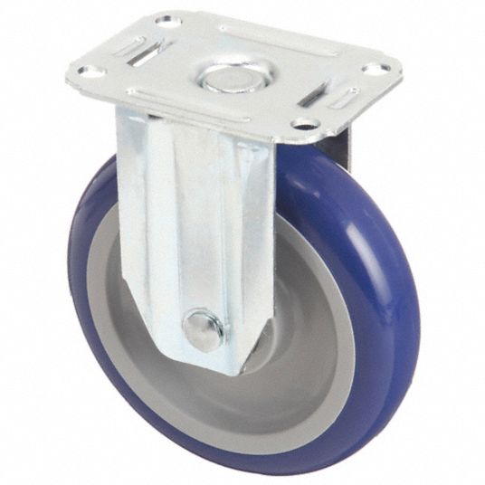 5 in Wheel Dia., 220 lb, Debris-Resistant Standard Plate Caster - 1G201 ...