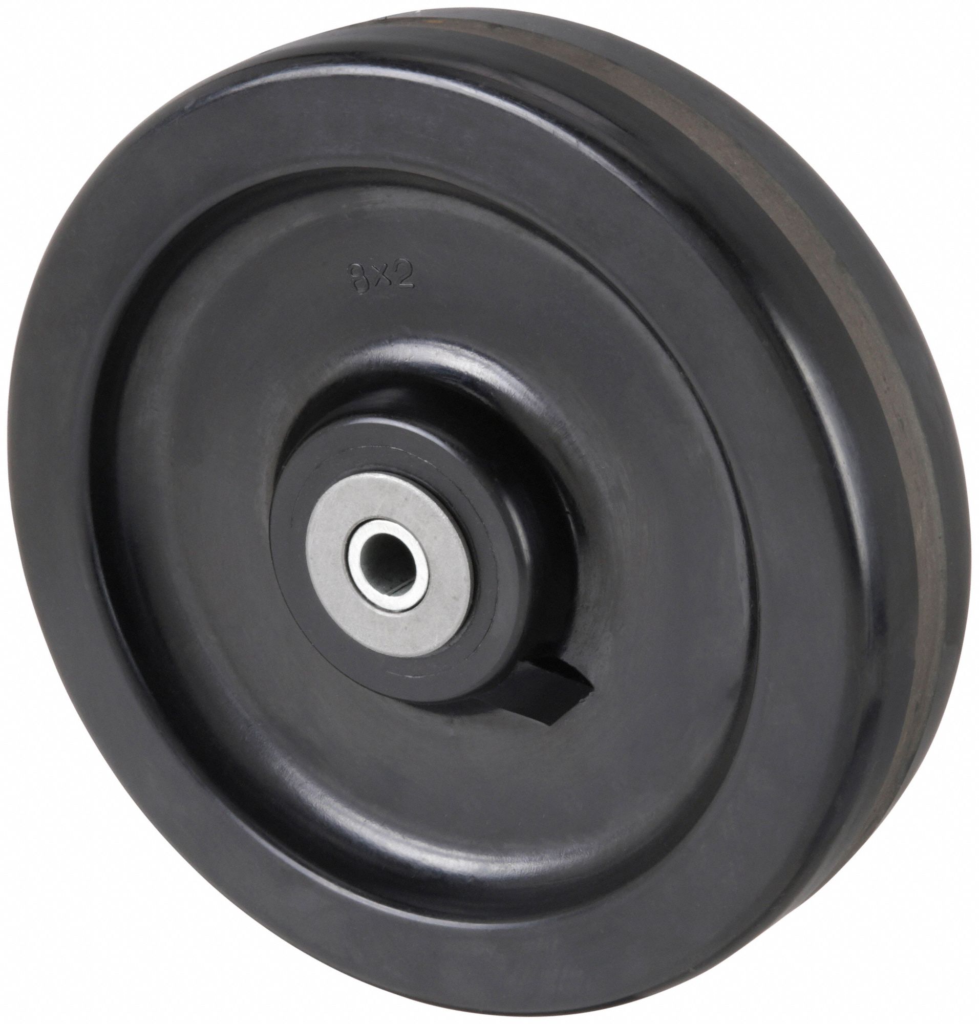 Caster Wheel: 8 in Wheel Dia., 2 in Wheel Wd, Phenolic, 1, 400 lb Load Rating, Std