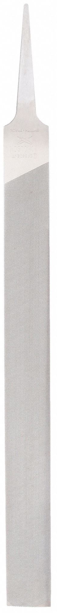 MACHINISTS FILE, DOUBLE-CUT, SINGLE EDGE CUT, SMOOTH CUT, 12 IN L WITHOUT TANG, 1⅛ IN W, 05158N