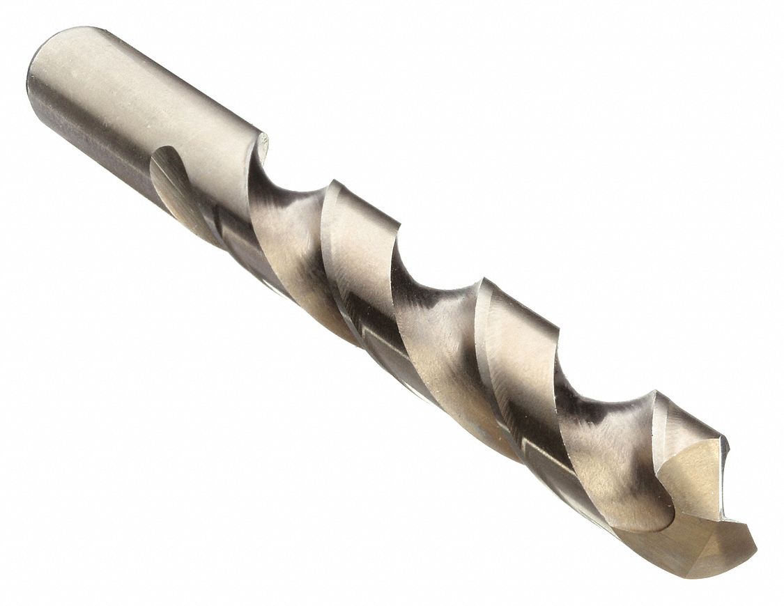 JOBBER LENGTH DRILL BIT, 33/64 IN DRILL BIT SIZE, 4-13/16 IN FLUTE L, COBALT