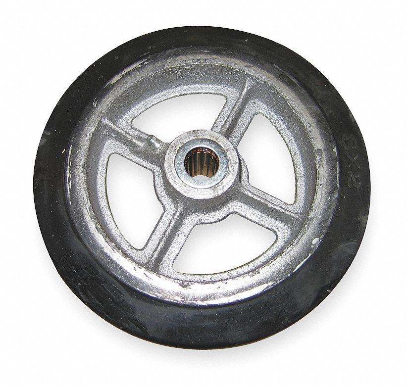 MOLD ON RUBBER WHEEL, 600 LB LOAD CAPACITY, RUBBER, 150120
