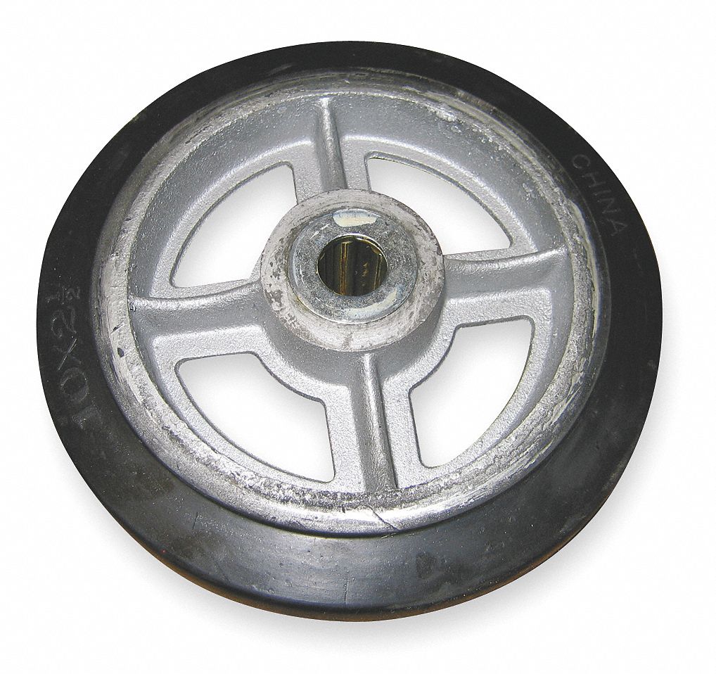 MOLD-ON RUBBER WHEEL, 800 LB LOAD CAPACITY, RUBBER, 150596