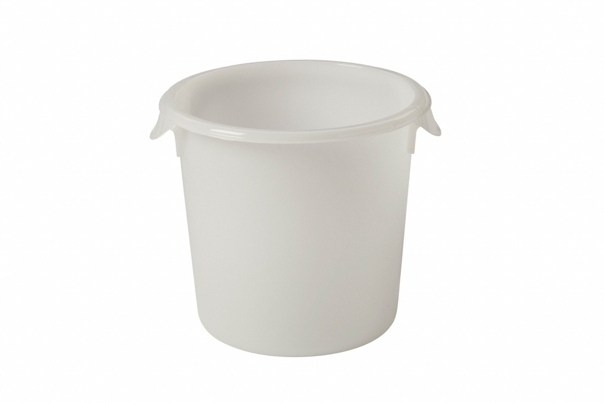 Food Storage Container: 4 qt Capacity, White Body, Polyethylene