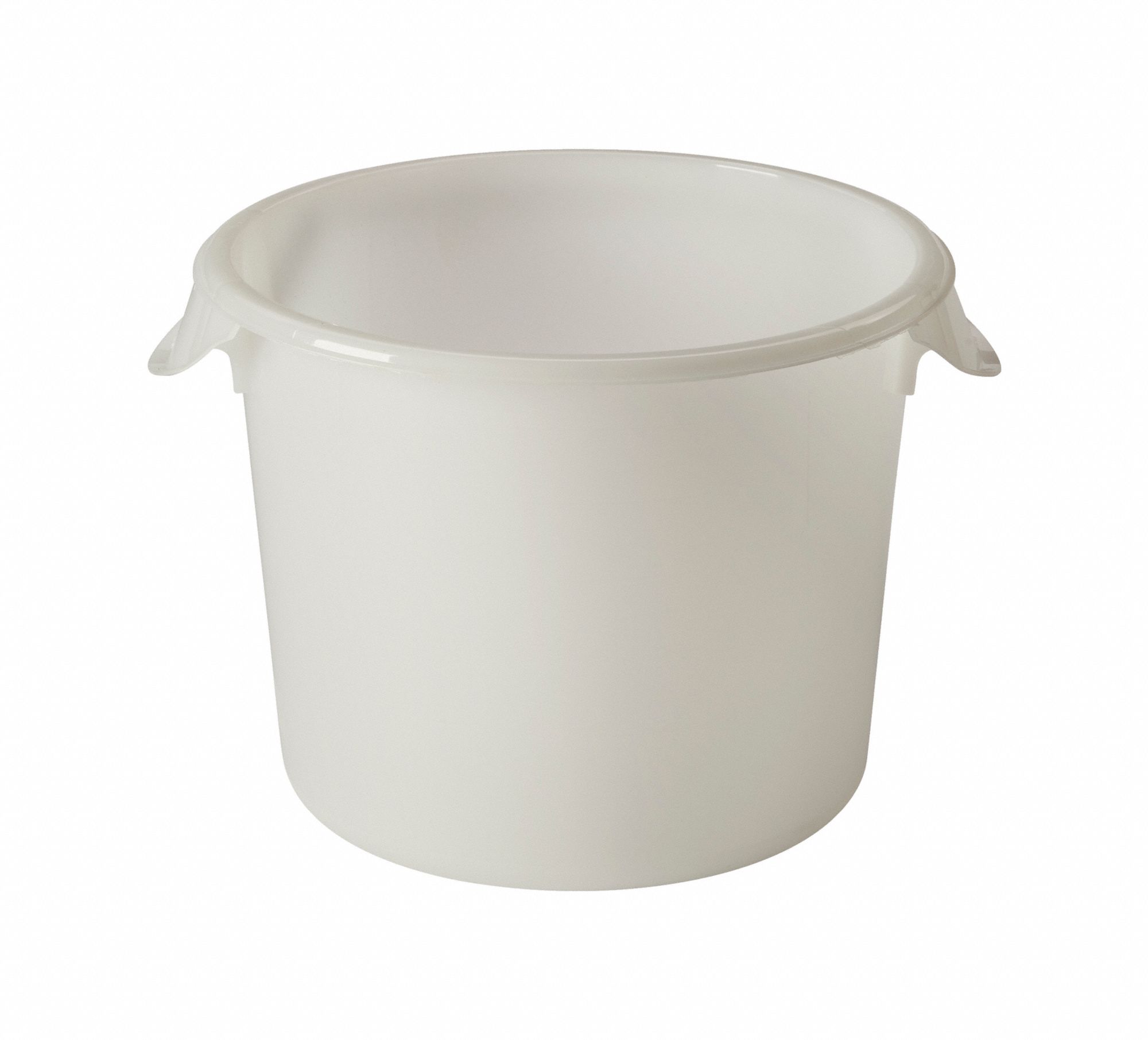 Food Storage Container: 6 qt Capacity, White Body, Polyethylene