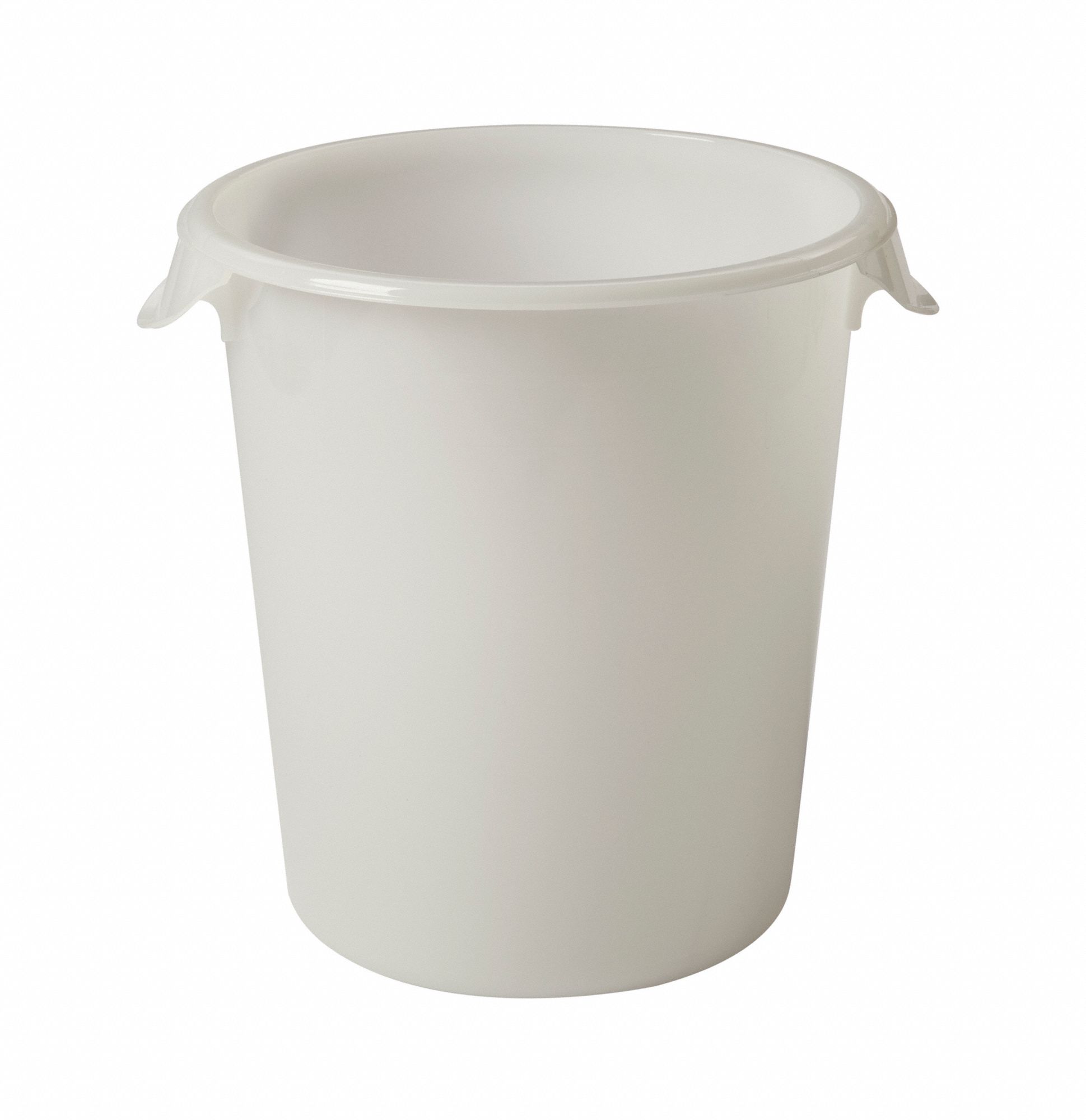 Food Storage Container: 8 qt Capacity, White Body, Polyethylene