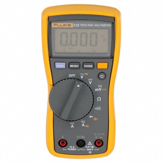 FLUKE 115/TLK225-1 Fluke, Multímetro Digital Portátil, 6000 Cuentas,  Verdadero RMS