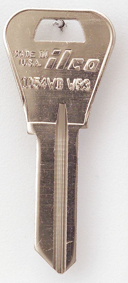 KEY BLANK,BRASS,TYPE WR3,5 PIN,PK 1