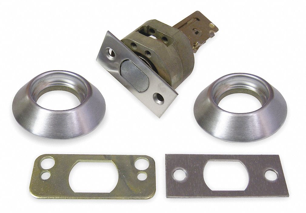 Deadbolt Lock: Cylindrical, Core Not Included, 1 3/8 in Door Thick - Max, Chrome