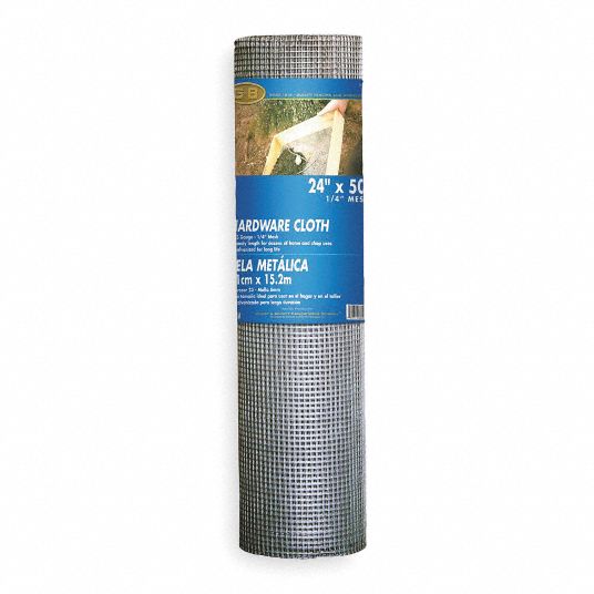 Hardware Cloth, 19 Gauge, 1/2" Mesh Size, 4 ft. Height, 50 ft. Length
