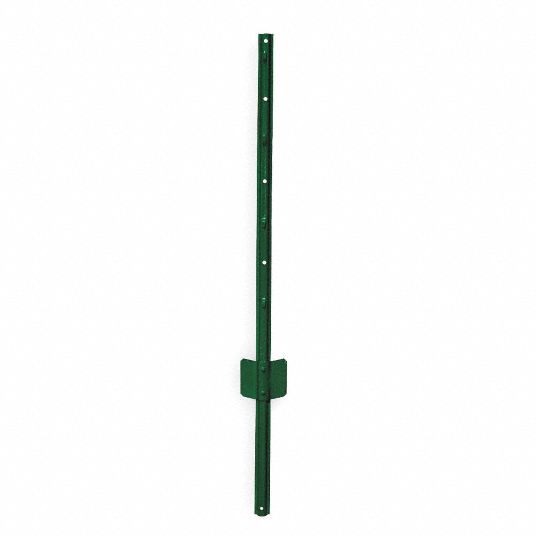 GRAINGER APPROVED Fence Post, U Style, Steel, 14 Ga, 60 In 1GBE3