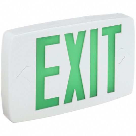 LED, White, Exit Sign - 1GC97|LQM S W 3 G 120/277 M6 - Grainger