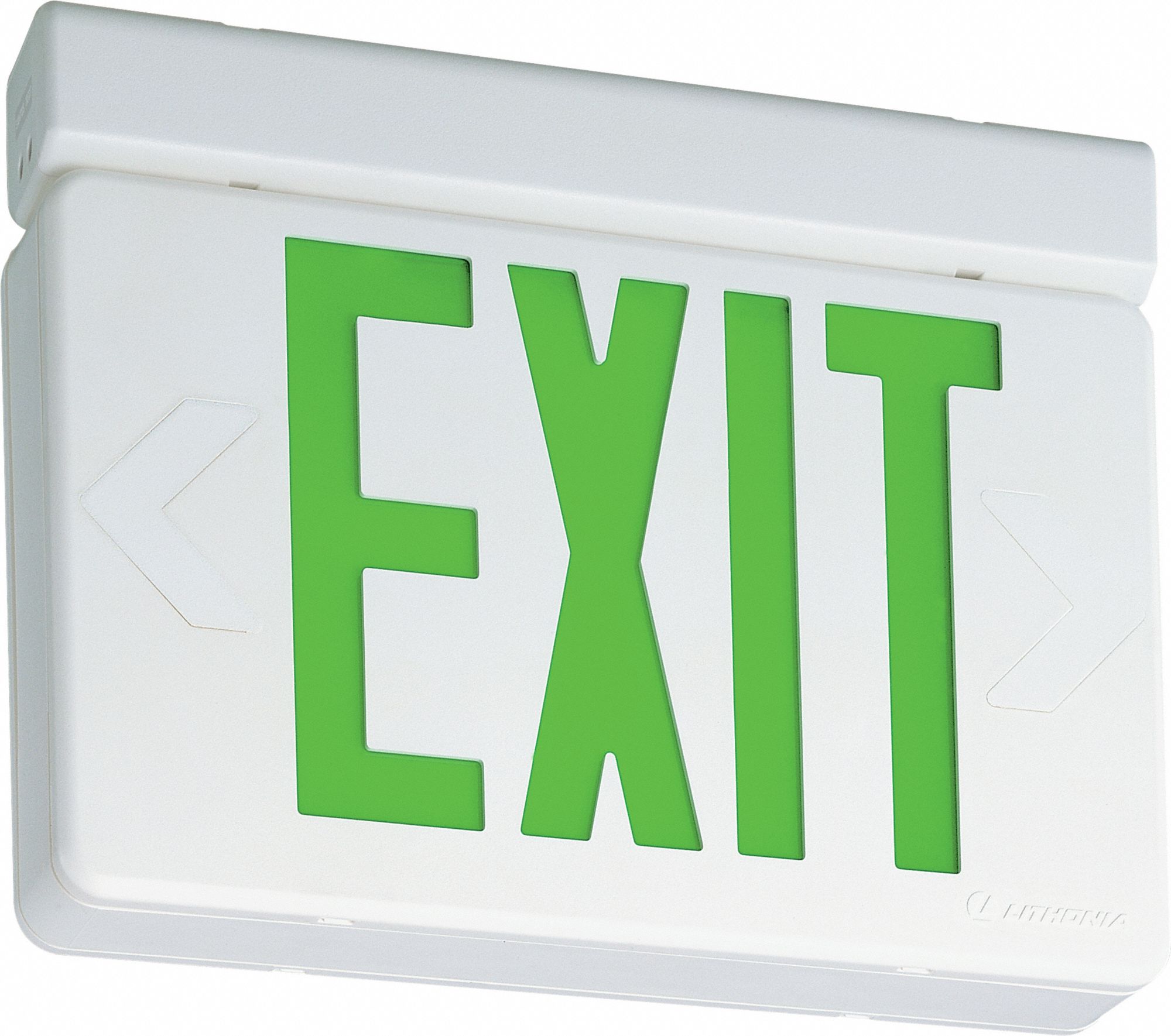 Lithonia Lighting LQM S W 3 G 120/277 El N M6 LED Emergency/Exit Sign, Green