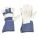 LEATHER GLOVES, XL (10), PREMIUM COWHIDE, FULL FINGER, GAUNTLET CUFF, BLUE