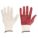 COATED GLOVES,PVC/CTTN/PES,S,RED/WHT,PR