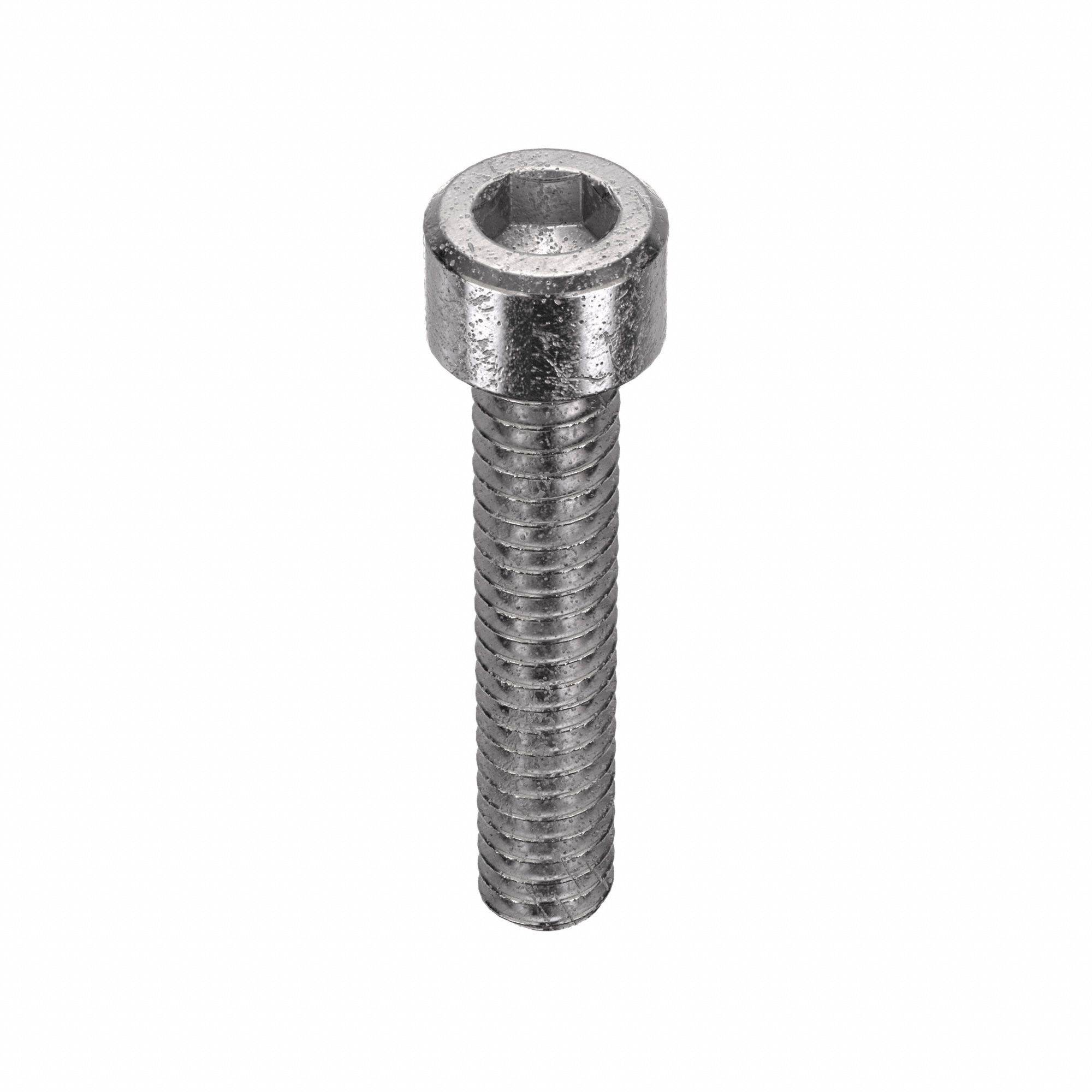 Socket Head Cap Screw: #0-80 Thread Size, 5/16 in Lg, Std, Plain, Stainless Steel, 18-8, 100 PK