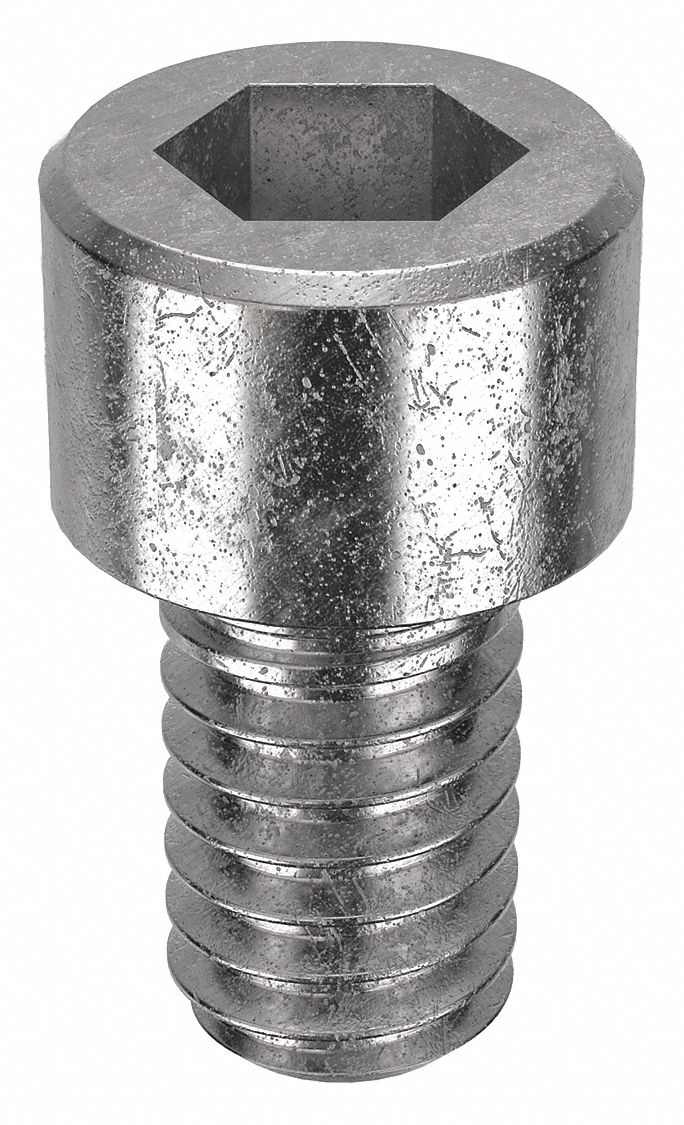 Socket Head Cap Screw: #1-72 Thread Size, 1/8 in Lg, Std, Plain, Stainless Steel, 18-8, 100 PK