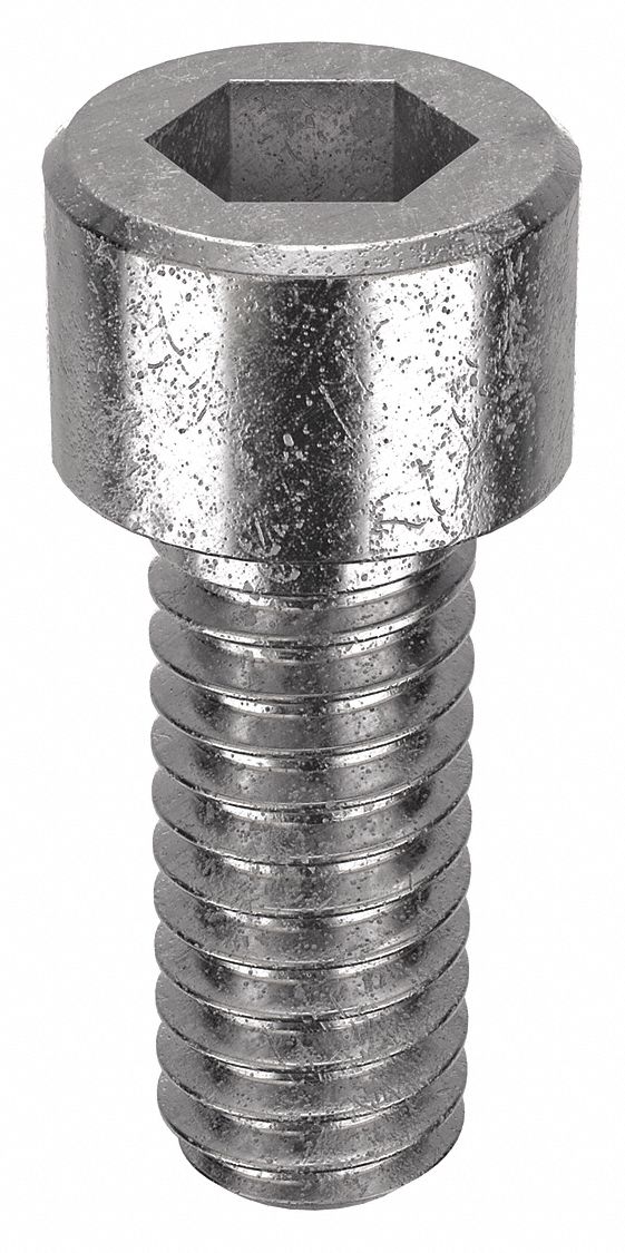 Socket Head Cap Screw: #1-72 Thread Size, 3/16 in Lg, Std, Plain, Stainless Steel, 18-8, 100 PK