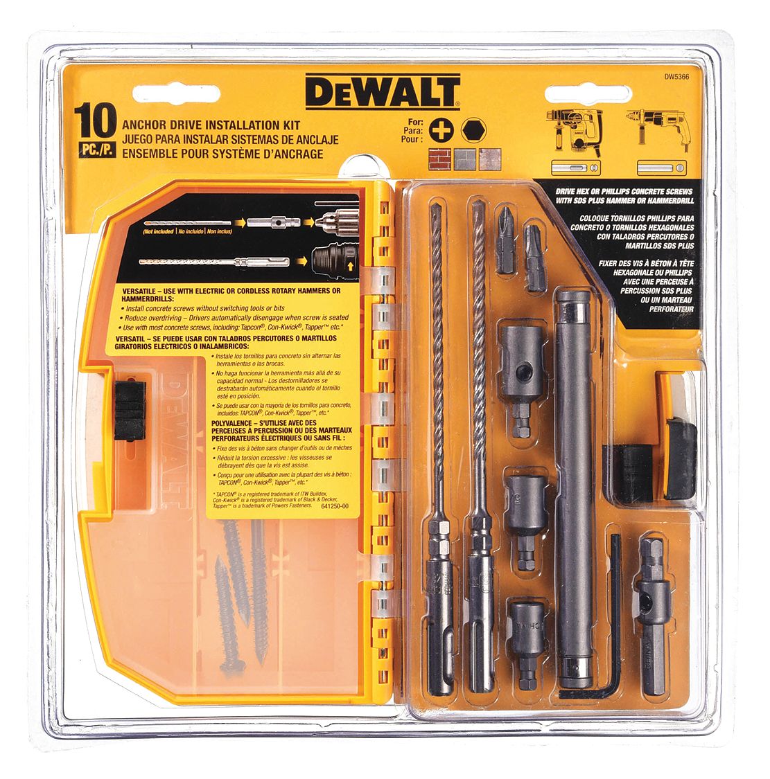 Dewalt hammer drill bit outlet set