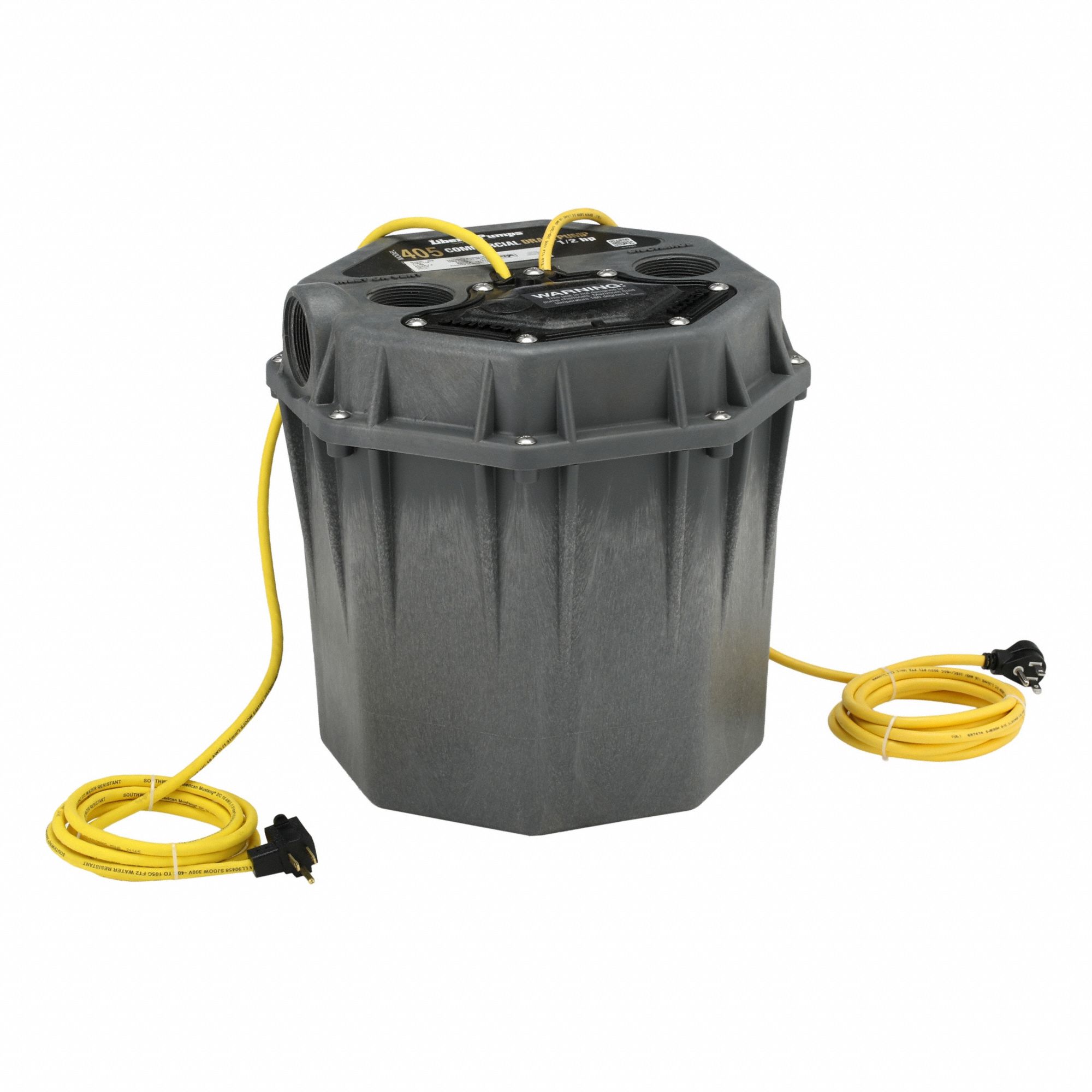 Sink Drain Pump System: 5.3 gal, 1/2 hp, 115V AC, 46 gpm Flow Rate @ 10' of Head, NPT