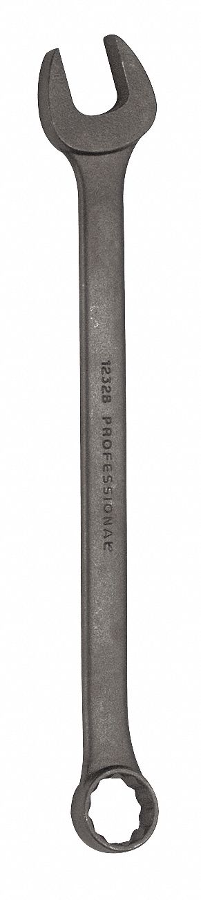 Combination Wrench: Alloy Steel, Black Oxide, 1 13/16 in Head Size, 25 in Overall Lg, Offset