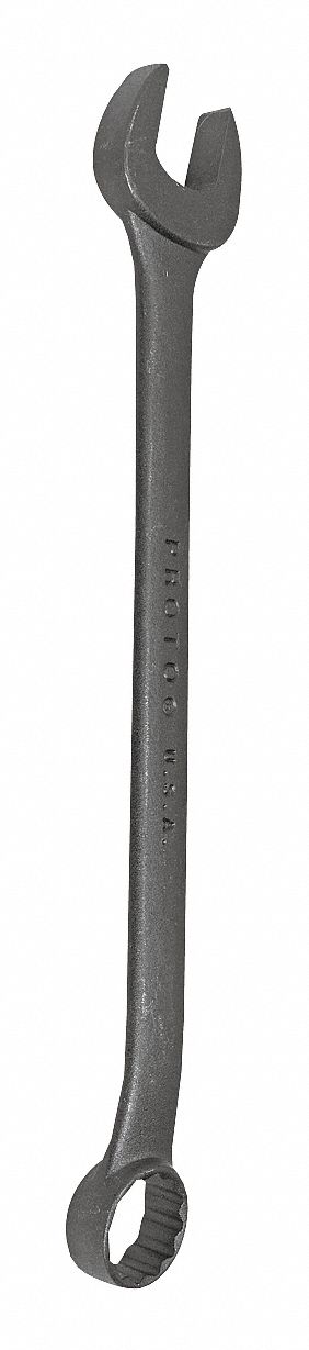 Combination Wrench: Alloy Steel, Black Oxide, 10 mm Head Size, 6 1/4 in Overall Lg, Offset