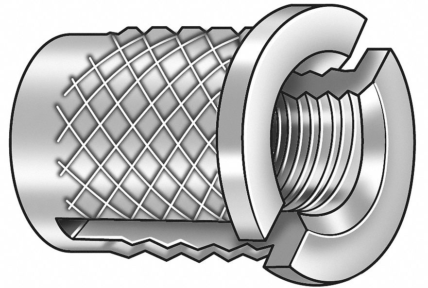 Press Insert Brass #10-32 Flanged PK25